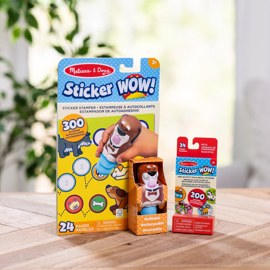 Sticker WOW!™ Dog Bundle: Activity Pad & Sticker Stamper + Mini Activity Pad and 200 Refill Stickers
