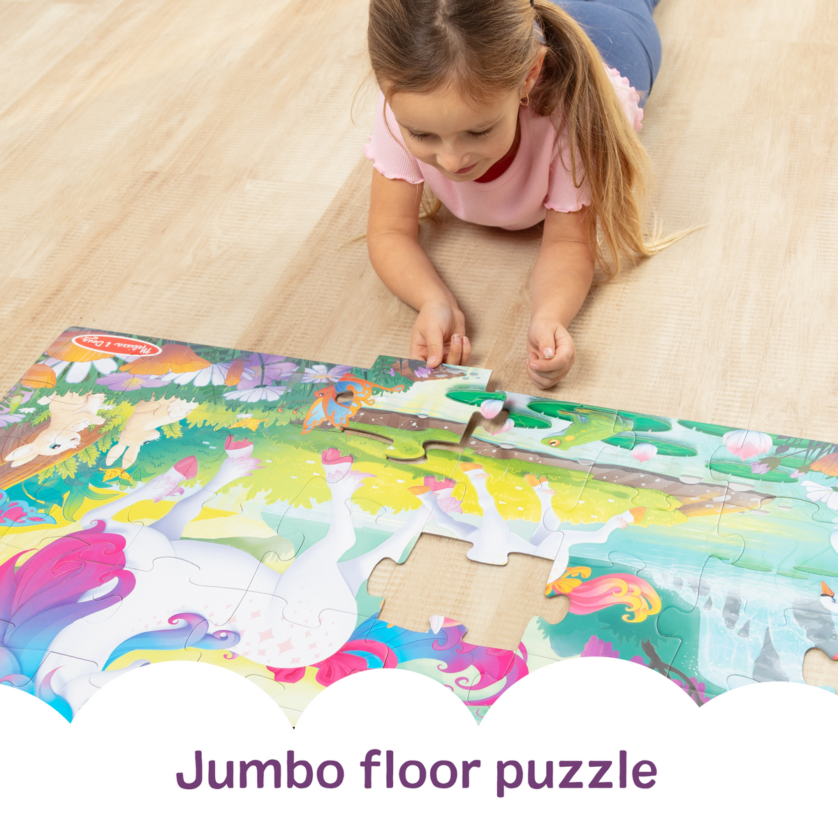 Glow-in-the-Dark Unicorn Floor Puzzle - 48 Pieces