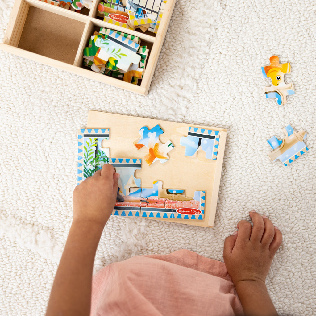 Wooden Jigsaw Puzzles in a Box - Pets