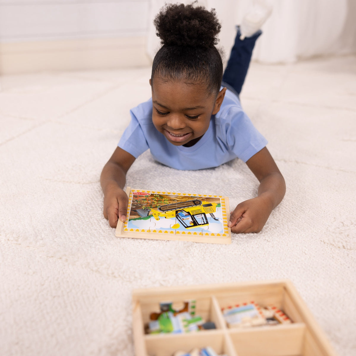 Wooden Jigsaw Puzzles in a Box - Construction