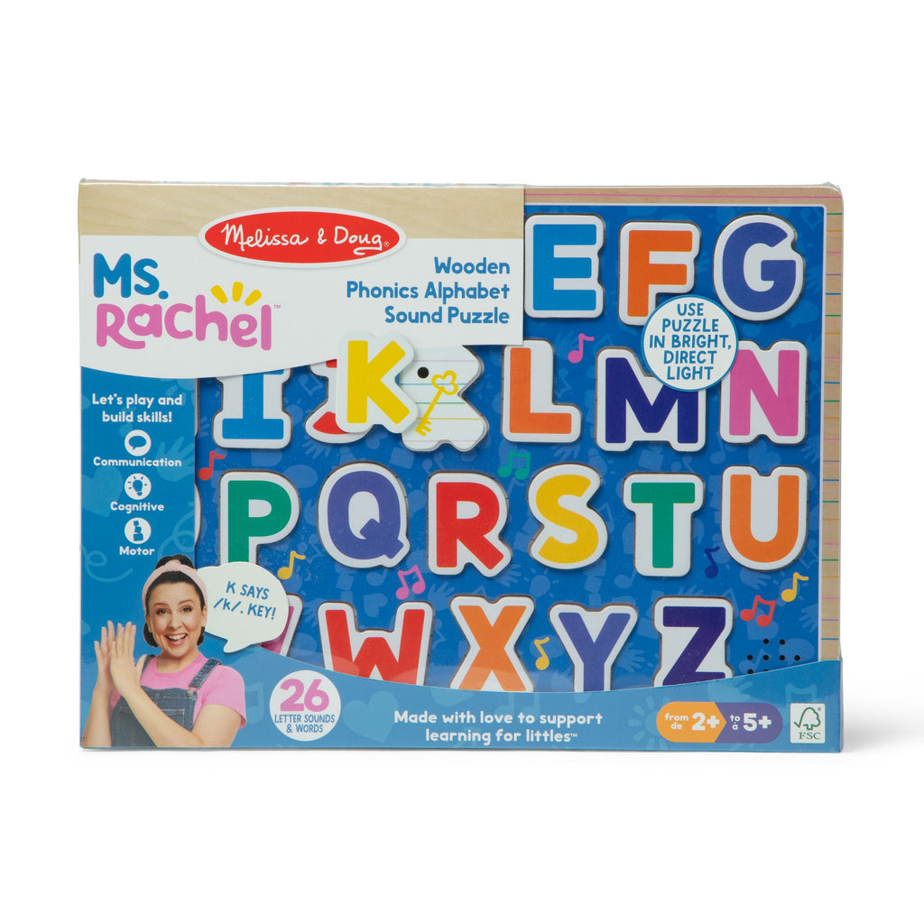 Ms. Rachel™ Wooden Phonics Alphabet Sound Puzzle - 26 Pieces